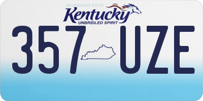 KY license plate 357UZE
