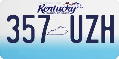 KY license plate 357UZH