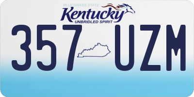 KY license plate 357UZM