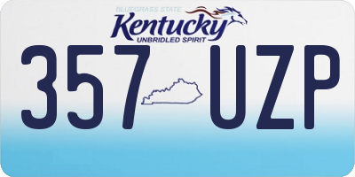 KY license plate 357UZP