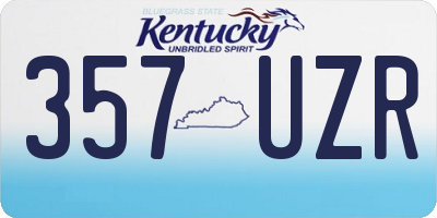 KY license plate 357UZR