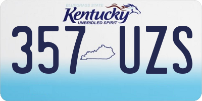 KY license plate 357UZS