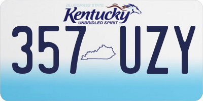 KY license plate 357UZY