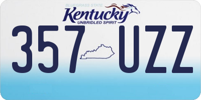 KY license plate 357UZZ