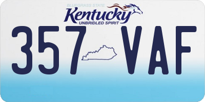 KY license plate 357VAF