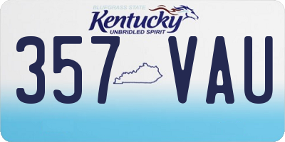 KY license plate 357VAU