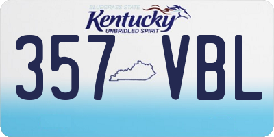 KY license plate 357VBL