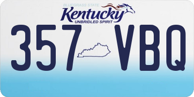 KY license plate 357VBQ
