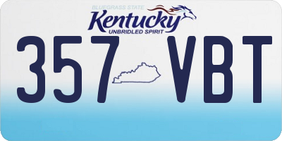KY license plate 357VBT