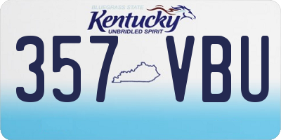 KY license plate 357VBU