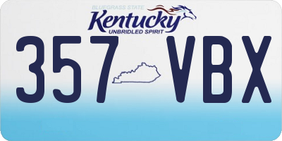 KY license plate 357VBX