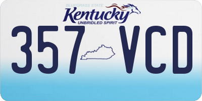 KY license plate 357VCD