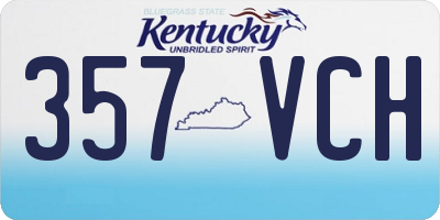 KY license plate 357VCH