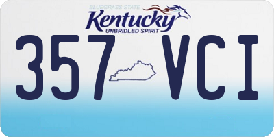 KY license plate 357VCI