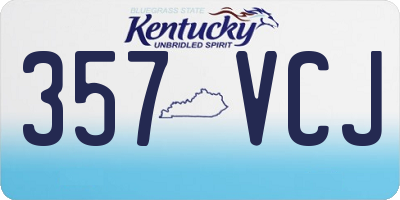 KY license plate 357VCJ