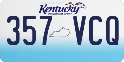 KY license plate 357VCQ