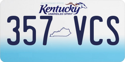 KY license plate 357VCS