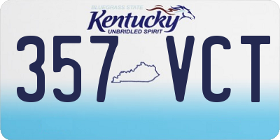KY license plate 357VCT