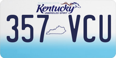 KY license plate 357VCU