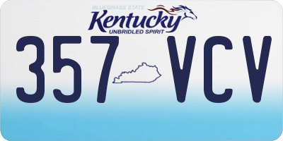 KY license plate 357VCV