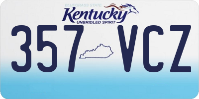 KY license plate 357VCZ