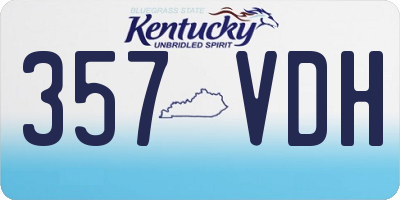 KY license plate 357VDH