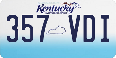 KY license plate 357VDI