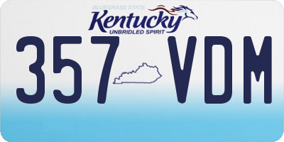 KY license plate 357VDM