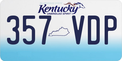 KY license plate 357VDP