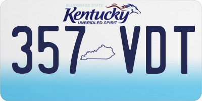 KY license plate 357VDT