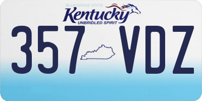 KY license plate 357VDZ