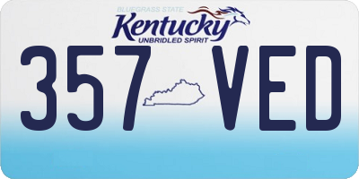 KY license plate 357VED