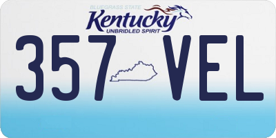 KY license plate 357VEL
