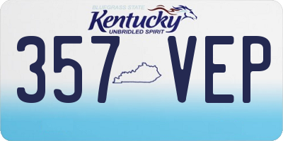 KY license plate 357VEP