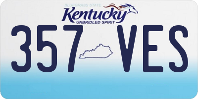 KY license plate 357VES