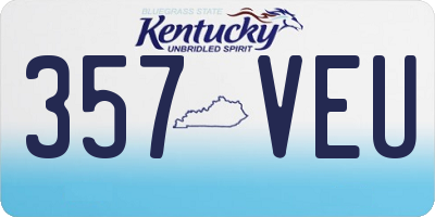 KY license plate 357VEU