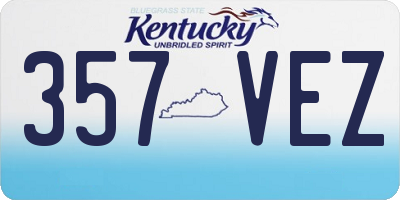 KY license plate 357VEZ