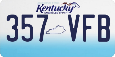KY license plate 357VFB