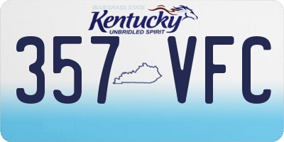 KY license plate 357VFC