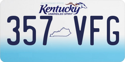 KY license plate 357VFG
