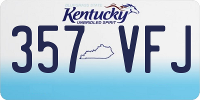 KY license plate 357VFJ