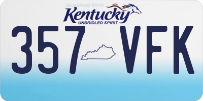 KY license plate 357VFK