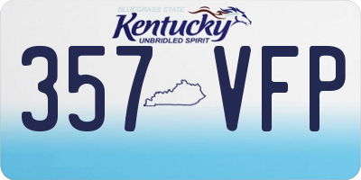 KY license plate 357VFP