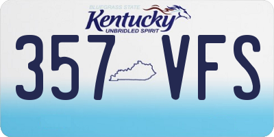 KY license plate 357VFS