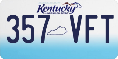 KY license plate 357VFT