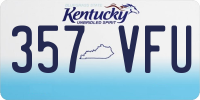 KY license plate 357VFU