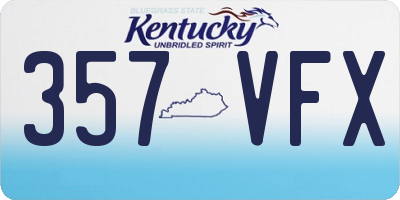 KY license plate 357VFX