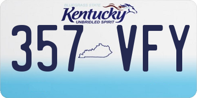 KY license plate 357VFY