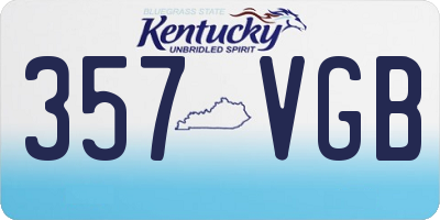KY license plate 357VGB