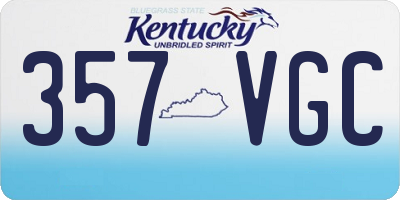 KY license plate 357VGC